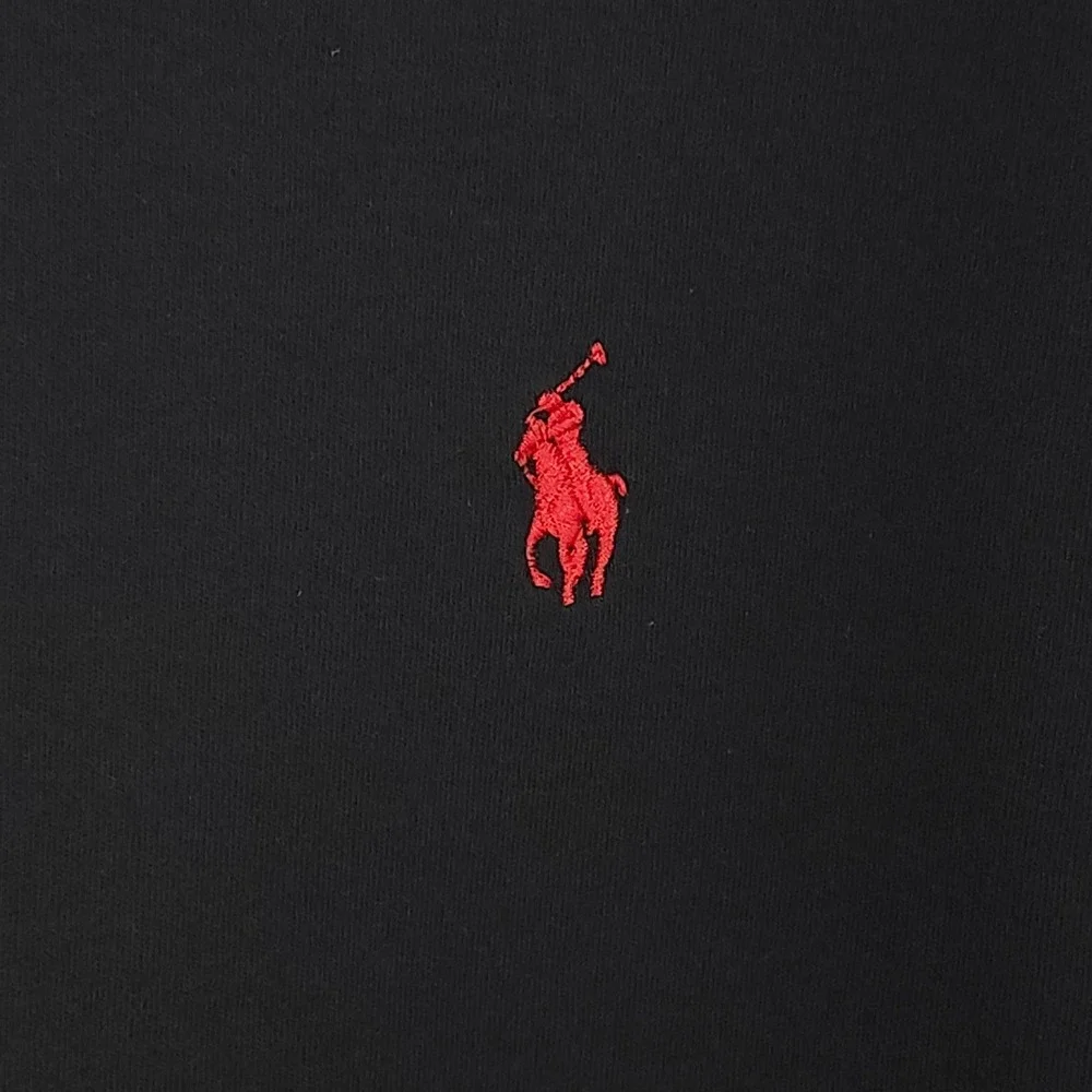 Polo Ralph Lauren Short Sleeve Soft Cotton Polo Mens XL Black Shirt Red Pony